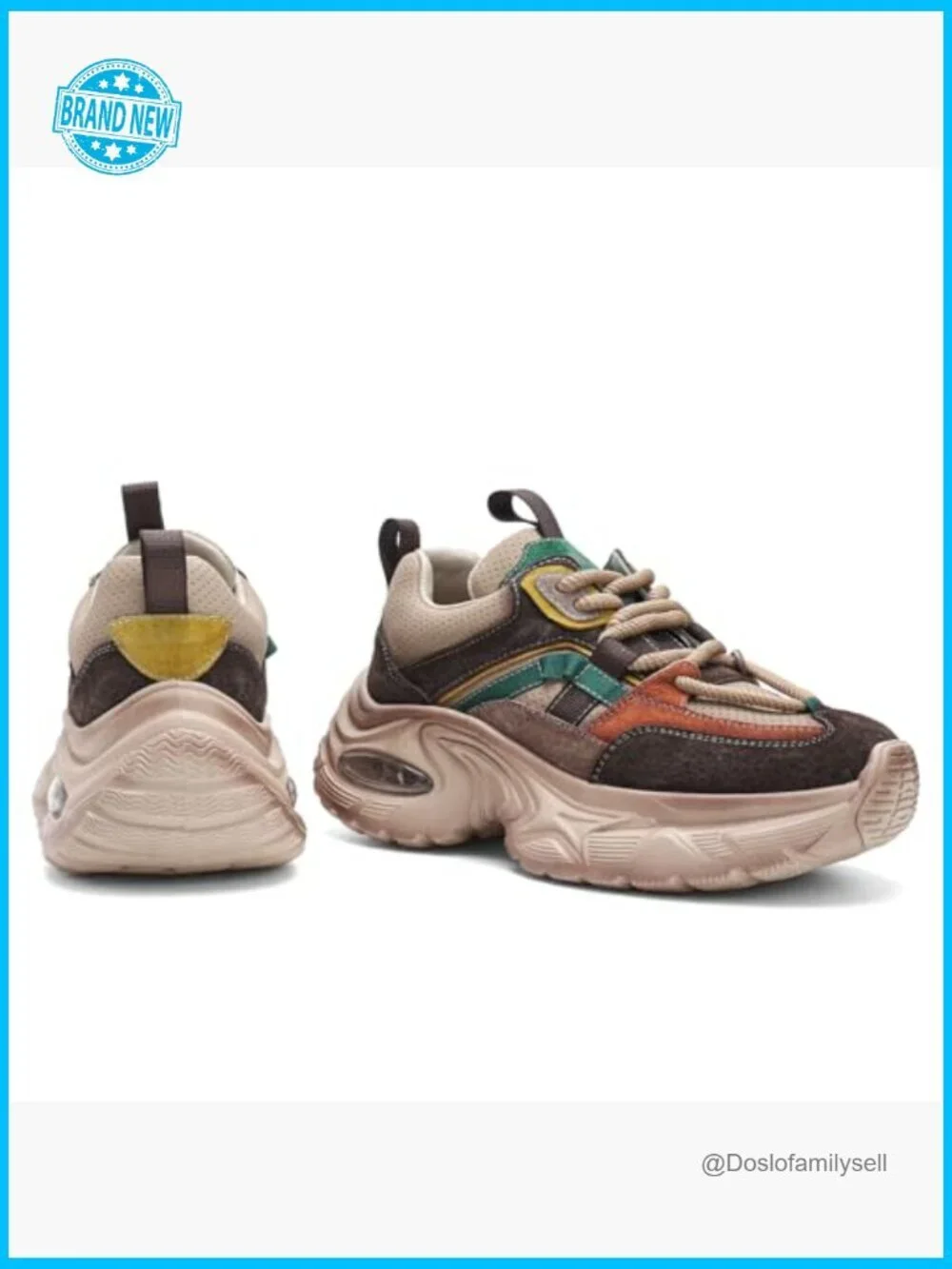 Chunky Platform Sneakers Retro Dad Shoes Slip-Resistant Casual Walking Fashion